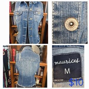 Maurices Blue Denim Vest for Women